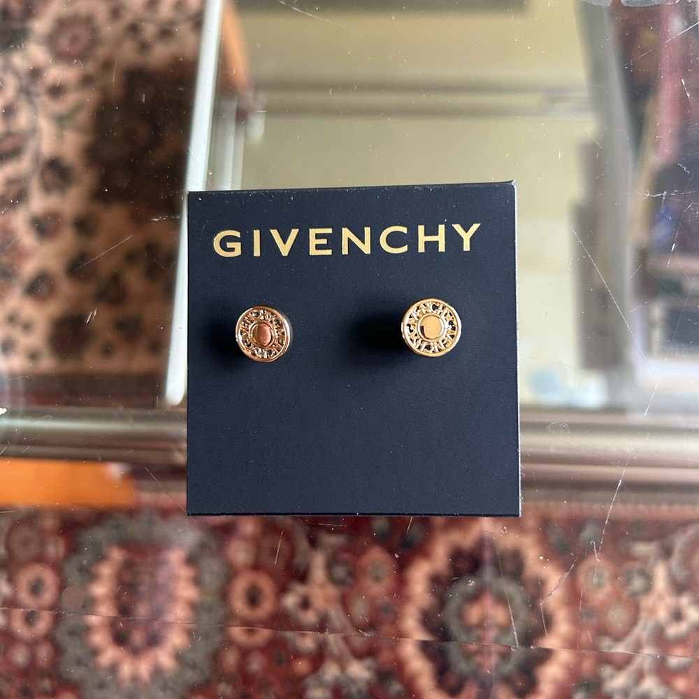 Givenchy Silver and Gold Stud Earrings